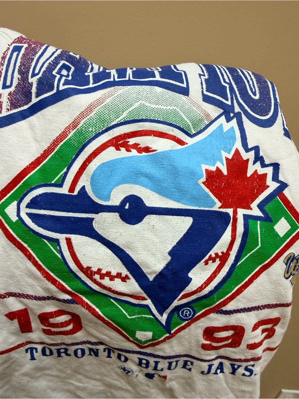 TORONTO BLUE JAYS MLB Baseball White 1993 World Series Champions Tee Size Small - Picture 6 of 11